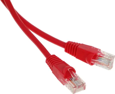 Патч-корд Buro UTP-5E-0.5M-R, UTP cat.5E, 4 пары, CCA, 0.5 м, красный, RJ-45–RJ-45