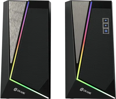 Акустическая система OKLICK OK-125, 2.0, 2×6 Вт, питание от USB, чёрный