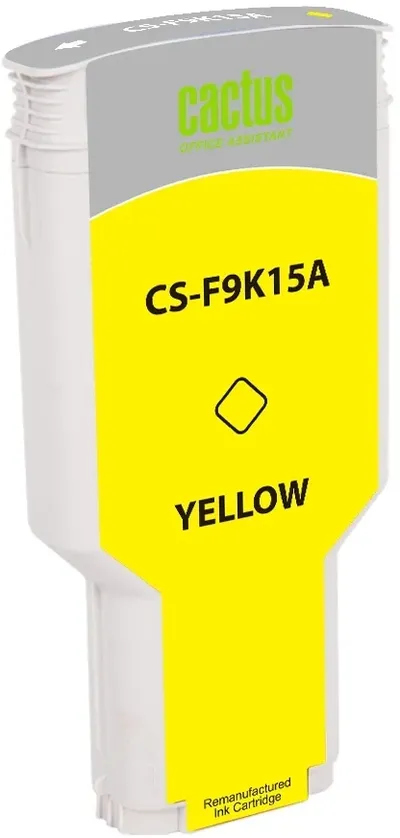 Картридж струйный Cactus CS-F9K15A (728XXL), жёлтый, 300 мл, для HP DesignJet T730/T830