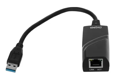 Сетевая карта Digma D-USB3-LAN1000, USB 3.0, 1×GbE