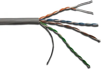 Кабель витая пара LANMASTER LAN-5EUTP-PT-LSZH-GY, U/UTP Cat.5e, 4×24AWG, LSZH, 305м, серый