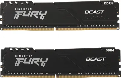 Модуль памяти Kingston FURY Beast KF432C16BB1K2/32, DDR4, 32 ГБ (2×16 ГБ), 3200 МГц, CL16