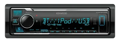 Автомагнитола Kenwood KMM-BT408, 1 DIN, Bluetooth 4.2, USB, AUX, 4×50 Вт