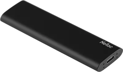 Внешний SSD Netac NT01ZSLIM-500G-32BK, 500GB, USB 3.2 Gen 2 Type-C, 550MB/s