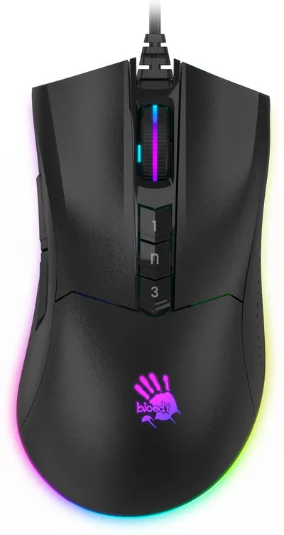 Мышь A4Tech Bloody P90S Stone Black, оптическая, 8000 DPI, USB, 8 кнопок