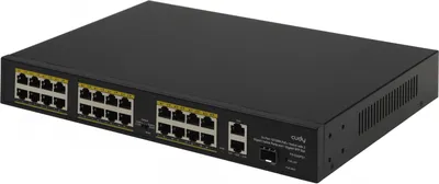 Коммутатор CUDY FS1026PS1, 24×100 Мбит/с PoE+, 2×1 Гбит/с, 1×SFP