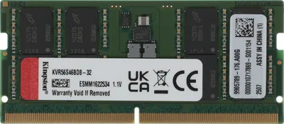 Модуль памяти Kingston KVR56S46BD8-32, DDR5, 32 ГБ, 5600 MT/s, SO-DIMM