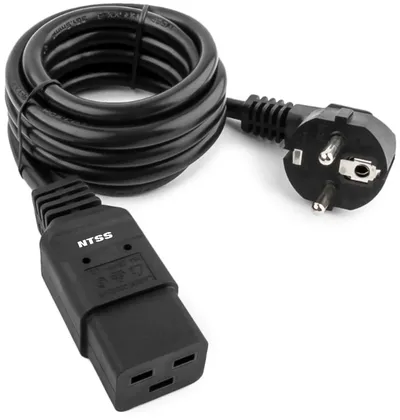 Шнур питания NTSS NTSS-PC19772, C19–Schuko, 3х1.5мм², 3м, 16А
