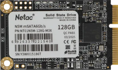 SSD Netac NT01N5M-128G-M3X, 120 ГБ, 2.5", SATA