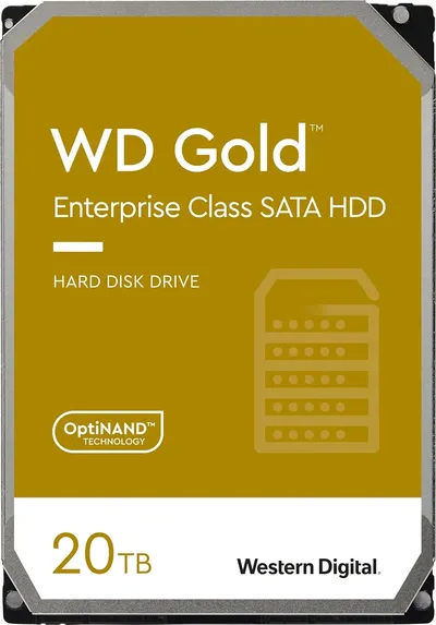 Жесткий диск Western Digital WD202KRYZ Gold, 20 ТБ, 3.5", SATA III, 7200 об/мин