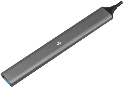 USB-концентратор Digma DHUB-7USB-AC-3.0, USB-C + USB-A, 7 портов USB 3.0, серебристый