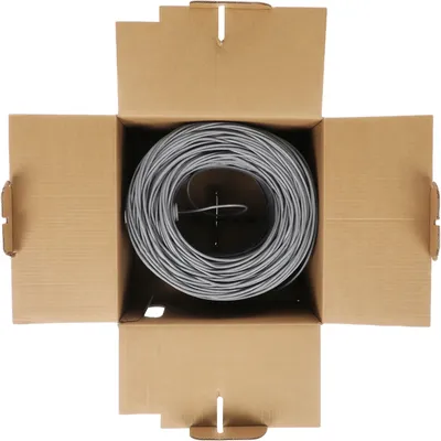 PROconnect (01-0052) Кабель витая пара U/UTP, CAT 5e, PVC, 4PR, 24AWG, INDOOR, SOLID, серый, 305м