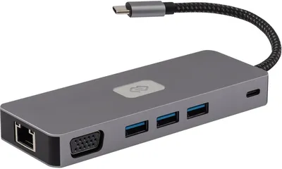 Док-станция DIGMA DS-811, USB Type-C, HDMI/miniDP/VGA, 3×USB 3.0