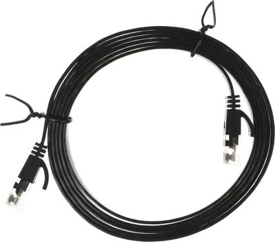 Патч-корд Buro BU-С6-FLAT-1.5M-B, UTP cat.6, 4 пары, 1,5 м, RJ-45–RJ-45