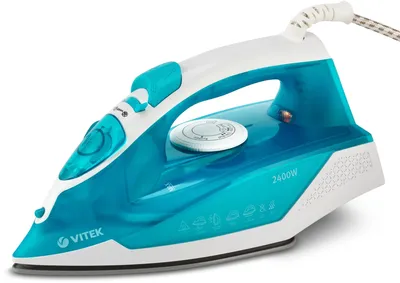 Утюг Vitek VT-8307, 2400Вт, синий/белый