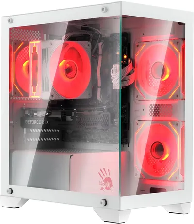 Корпус A4Tech Bloody BD-CC103-WH, mATX, 7×120 мм, USB 3.0, белый