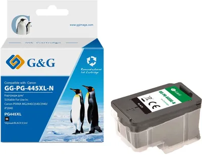 Картридж струйный G&G GG-PG-445XL-N, чёрный, 15 мл, для Canon PIXMA