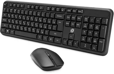 Комплект клавиатура и мышь Oklick S277W, беспроводной, USB, 1600 DPI