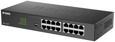 Коммутатор D-Link DGS-1016D/J1A, 16×1GbE, неуправляемый