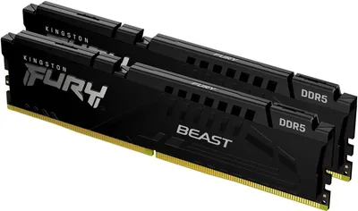 Память Kingston KF556C40BB2K2-64, 2×32GB DDR5 5600MHz Fury Beast