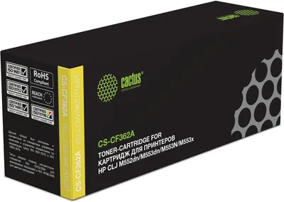 Картридж Cactus CS-CF362A, желтый, 5000 страниц, для HP CLJ M552dn/M553dn/M553N/M553x