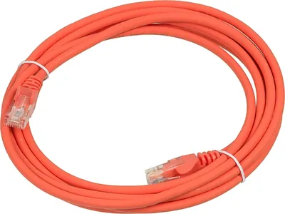 Патч-корд LANMASTER LAN-PC45/U5E-3.0-OR, UTP кат.5e, RJ-45–RJ-45, 3 м, LSZH, оранжевый