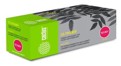 Картридж Cactus CS-TK590Y (TK-590Y), желтый, 5000 страниц, для Kyocera