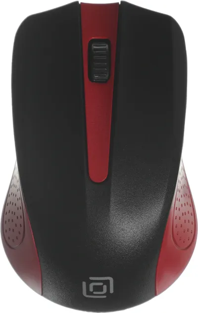 Мышь Oklick 485MW 997828, беспроводная, оптическая 1600 DPI, USB, черный/красный