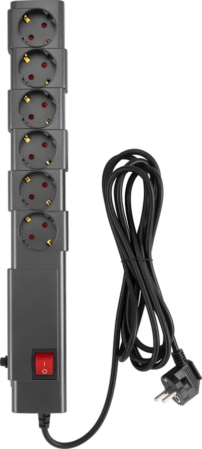 Сетевой фильтр Buro 600SPro-16-1.8-G, 6 розеток, 1.8 м, 3500 Вт, IP30