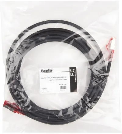 Патч-корд Hyperline PC-LPM-STP-RJ45-RJ45-C5e-5M-LSZH-BK, F/UTP, Cat.5e, 5 м, LSZH