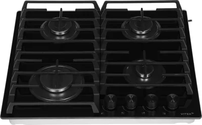 Варочная поверхность Vitek VGH 6420 BG, газовая, стекло черное