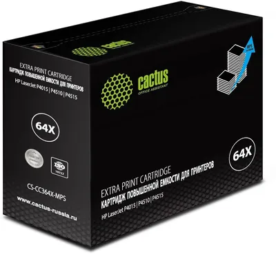 Картридж Cactus CS-CC364X-MPS, для HP 64X, чёрный, 30 000 страниц