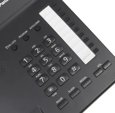 Телефон Panasonic KX-TS2382RUB проводной, АОН, 50 номеров, чёрный