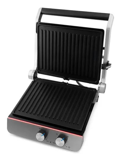 Электрогриль Domfy Metal DSM-EG502, 2200Вт, черный/серебристый