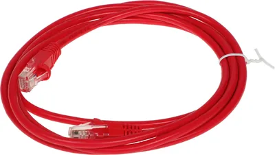 Патч-корд Buro UTP-5E-2M-R, cat.5E, UTP, 4 пары, 2 м, красный, RJ-45–RJ-45