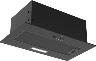Вытяжка Midea MH60I301B, встраиваемая, черная, кнопочное управление