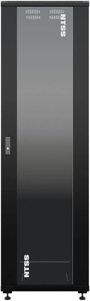 Шкаф серверный NTSS NTSS-R42U6080GS-BL, напольный, 42U, 600×800мм, стекло/металл, 900кг