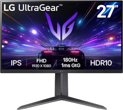 Монитор LG UltraGear 27GS65F-B, 27" IPS, 1920×1080, 180 Гц, 1 мс