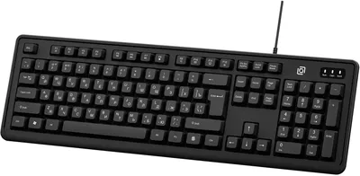 Клавиатура OKLICK K175, USB, 104 клавиши, чёрная, кабель 1,8 м