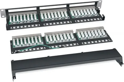 Патч-панель Cabeus PLHD-48-Cat.5e-SH-Dual IDC-1U, 19", 1U, 48×RJ-45, кат. 5e, экранированная