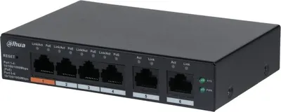 Коммутатор DAHUA DH-CS4006-4GT-60, облачный, 4×FE PoE, 2×GbE uplink, PoE 60Вт