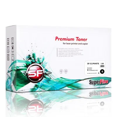 Картридж SuperFine SF-CLTK407S для Samsung CLP-320N/325N/CLX-3185N, Black