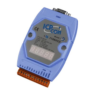 ICP DAS I-7188E5-485 Коммуникационный контроллер, Ethernet, 1xRS-232, 4xRS-485, 512K Flash, 384K SRAM, MiniOS7