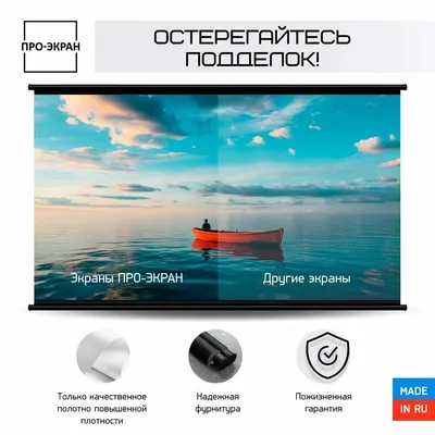 Проекционный экран ПРО-ЭКРАН 169220124-0366, 100", 220×124 см, 16:9, Matte White