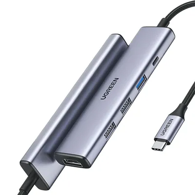 Док-станция UGREEN CM478 (15495), USB-C на HDMI 4K, 2×USB 2.0, USB 3.0, PD 100 Вт