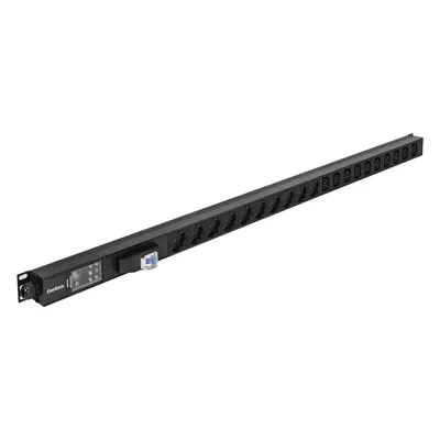 Блок розеток ExeGate ServerPro PDU-V213 Al-10C1310S-T-1P, 19" 1U, 10×C13 + 10×Schuko, 16 А