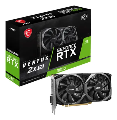 Видеокарта MSI GeForce RTX 3050 VENTUS 2X XS 8G OC, 8 ГБ GDDR6, 128 бит