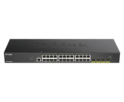 Коммутатор D-Link DGS-1250-28X/A1A, 24×1GbE, 4×10G SFP+, L2/L3, 1U