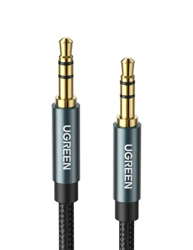 Аудиокабель UGREEN AV112 10687, 3,5 мм — 3,5 мм, 2 м, нейлон, синий