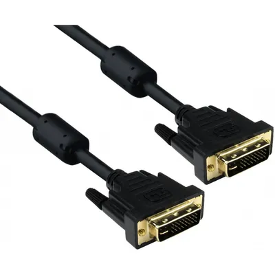 Кабель ExeGate EX-CC-DVI2F-1.8, DVI-D Dual Link, 1.8 м, 2 ферритовых фильтра